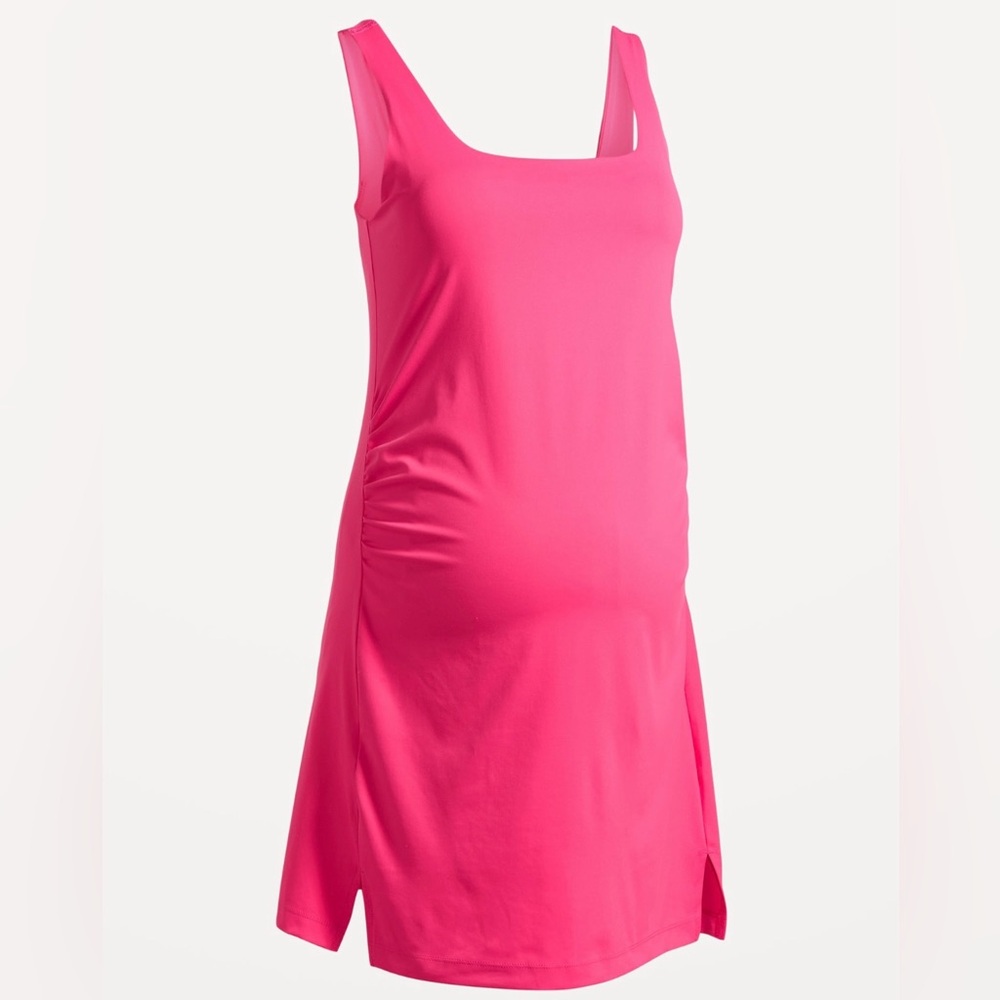 Old Navy Maternity Sleeveless PowerSoft Mini Skort Dress Pink XL Activewear - Picture 2 of 2